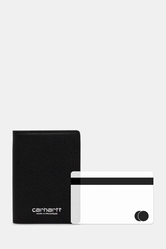 Carhartt WIP etui na karty skórzane Vegas Fold Cardholder czarny I036297.0M4XX
