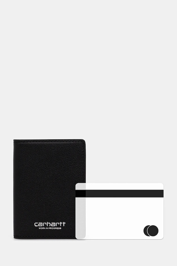 Carhartt WIP etui na karty skórzane Vegas Fold Cardholder czarny I036297.0M4XX