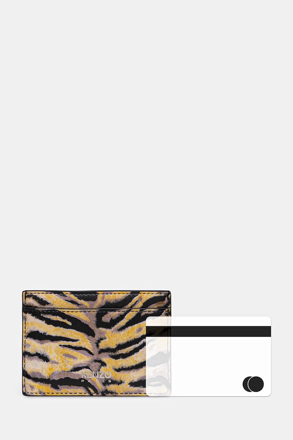 Akcesoria Kenzo etui na karty skórzane Card case FG58PM810L42 żółty