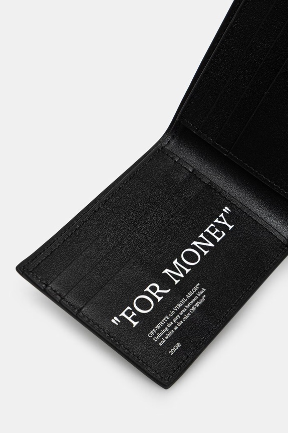 Аксесуари Off-White Quote гаманець шкіряний OMNC074C99LEA001 чорний