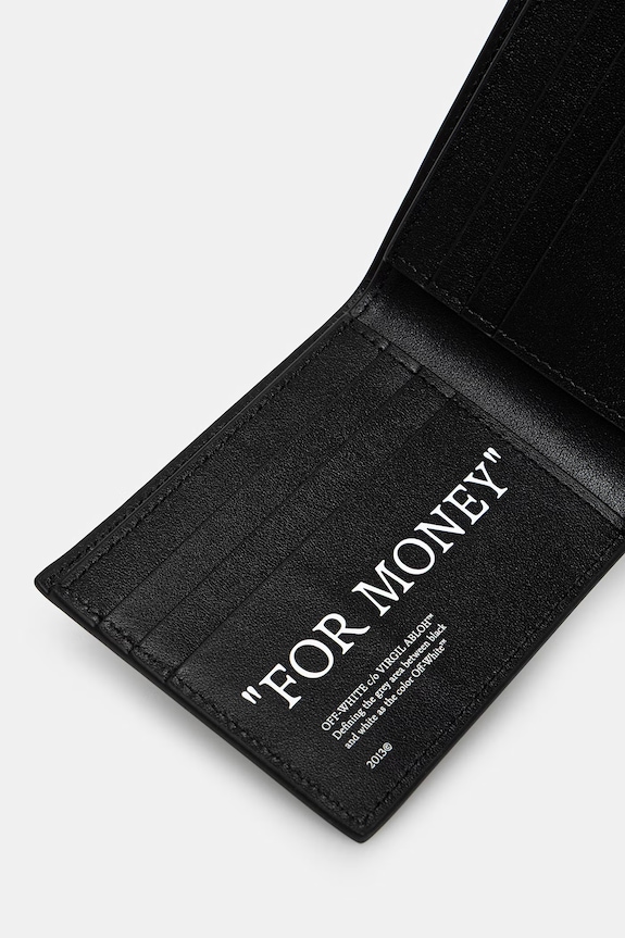 Аксесуари Off-White Quote гаманець шкіряний OMNC074C99LEA001 чорний