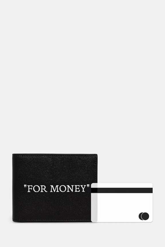 Off-White Quote гаманець шкіряний чорний OMNC074C99LEA001