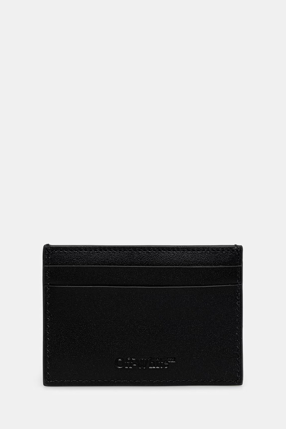 Off-White Bookish калъф за карти кожен OMND089C99LEA001 черен SS26
