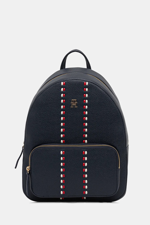 Ruksak Tommy Hilfiger jemný vzor tmavomodrá AW0AW18159
