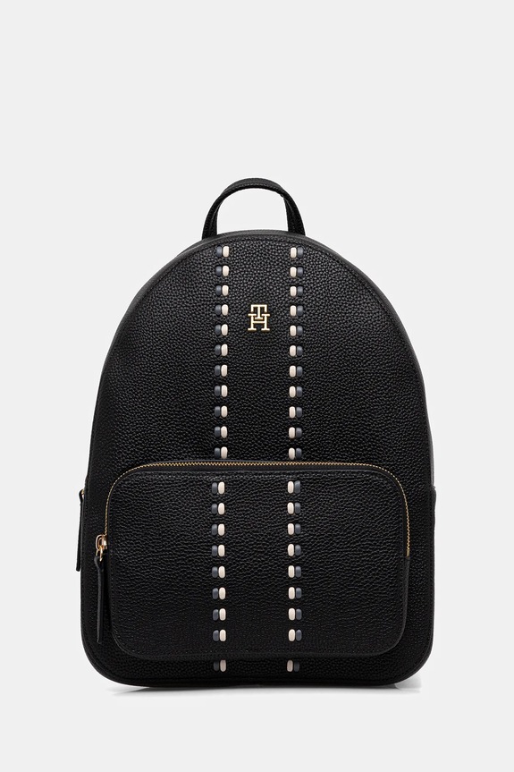 Ruksak Tommy Hilfiger jemný vzor čierna AW0AW18159