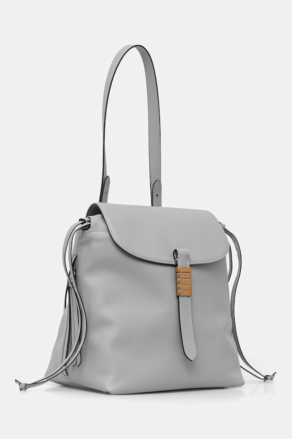 Kožni ruksak Pinko 106063.A0QO siva SS26