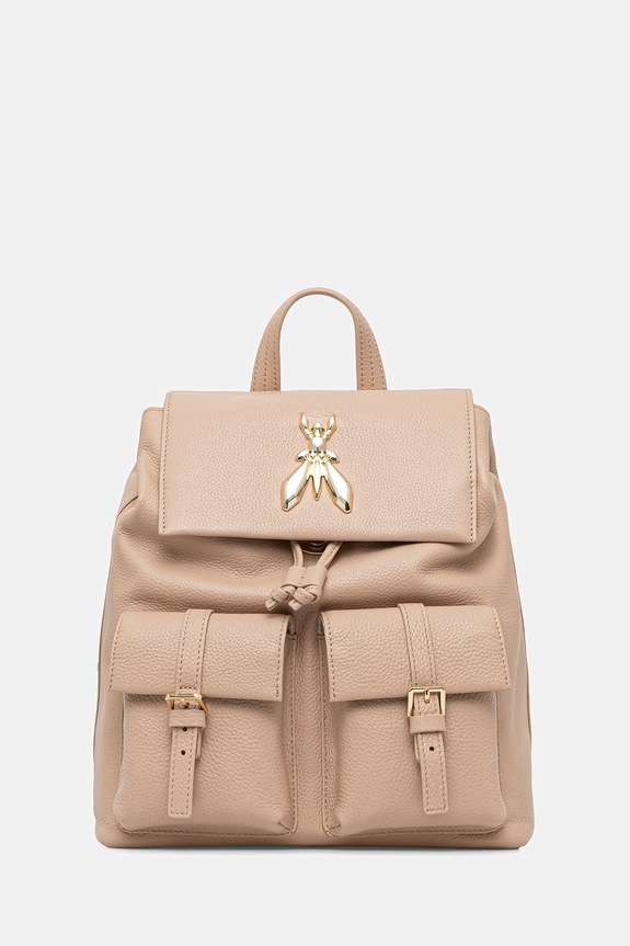 Patrizia Pepe rucsac pentru femei, din piele bej 8B0340.L133