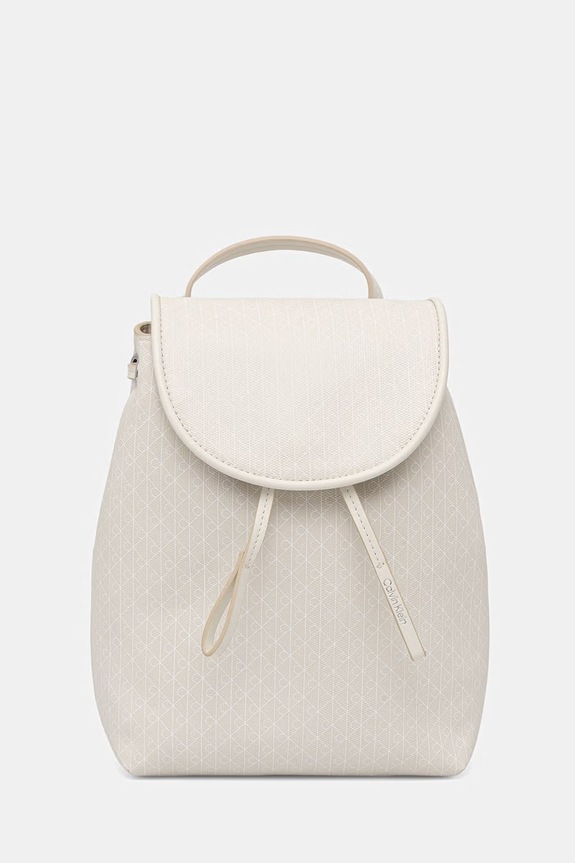 Calvin Klein plecak damski z imitacji skóry beżowy LV04F3507G