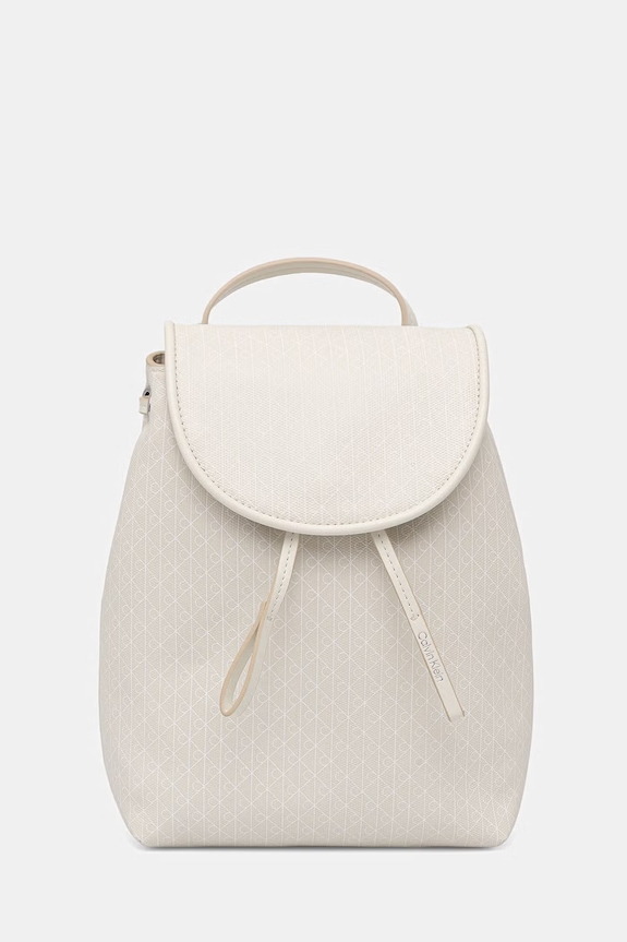 Calvin Klein plecak damski z imitacji skóry beżowy LV04F3507G