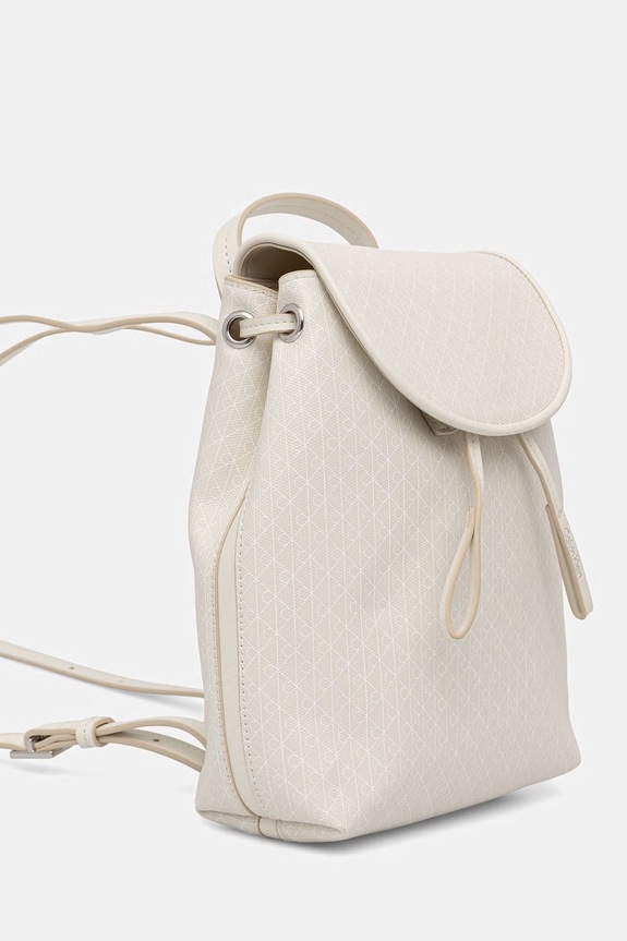 Calvin Klein plecak damski z imitacji skóry LV04F3507G beżowy SS26