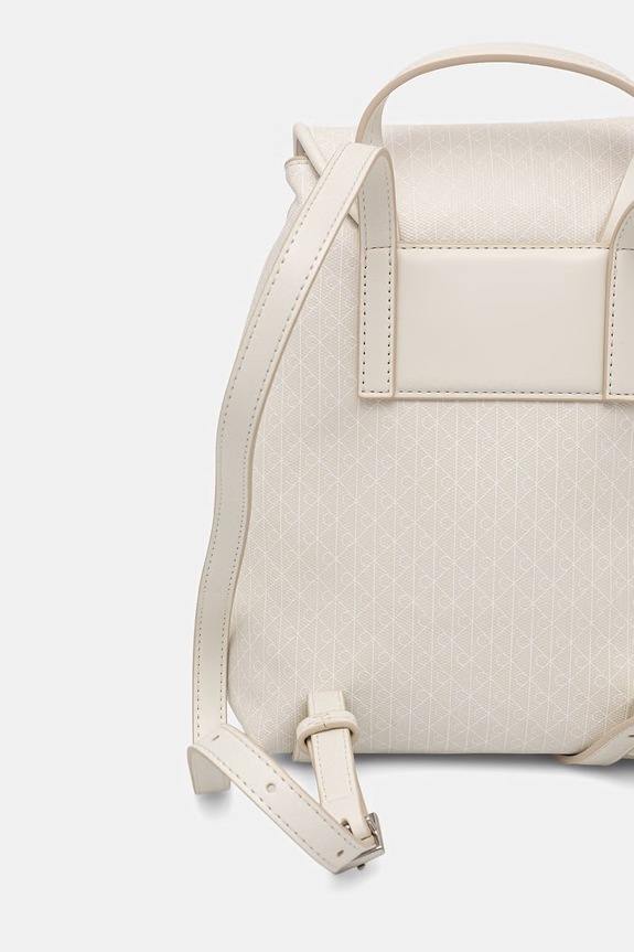 Akcesoria Calvin Klein plecak damski z imitacji skóry LV04F3507G beżowy