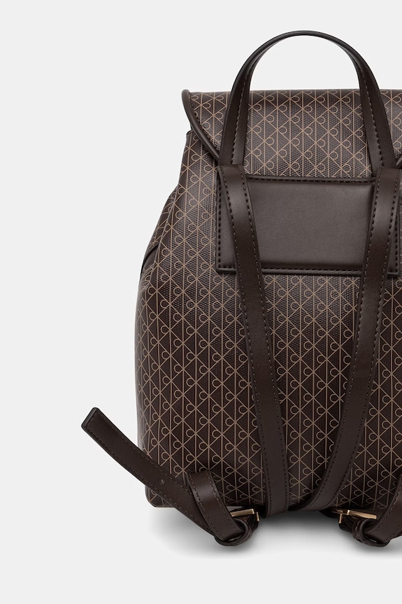 Doplňky Calvin Klein batoh dámský z imitace kůže LV04F3507G hnědá