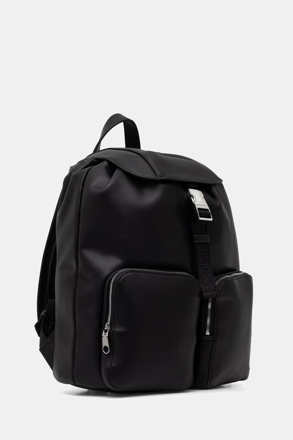 Calvin Klein rucsac de oraș pentru femei, cu imitație de piele LV04F3590G negru SS26