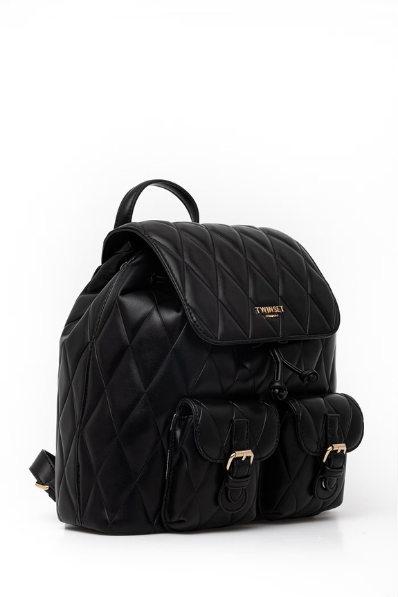 Twinset plecak damski skórzany 261TB7280 czarny SS26