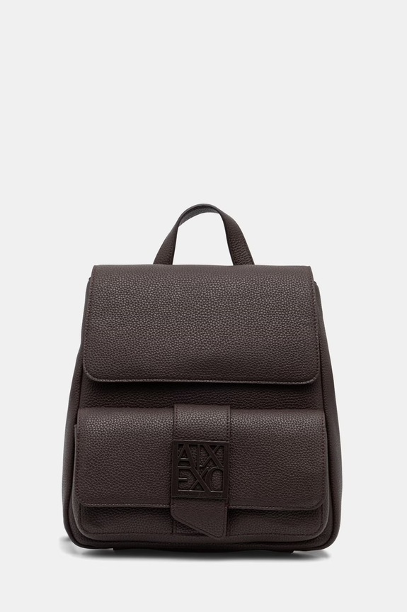 Armani Exchange plecak miejski damski z imitacji skóry nie mieści A4 brązowy XW002591.AF11902