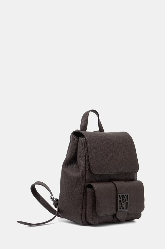 Armani Exchange plecak miejski damski z imitacji skóry XW002591.AF11902 brązowy SS26