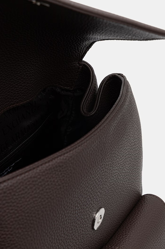 Armani Exchange plecak miejski damski z imitacji skóry XW002591.AF11902 brązowy