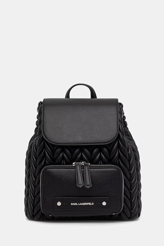 Karl Lagerfeld plecak damski z imitacji skóry K/WEAVE czarny B2W30034
