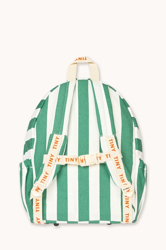 Fiú Tinycottons gyerek hátizsák EMERALD STRIPES BACKPACK SS26.501 zöld