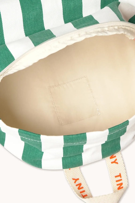 Tinycottons gyerek hátizsák EMERALD STRIPES BACKPACK zöld SS26.501