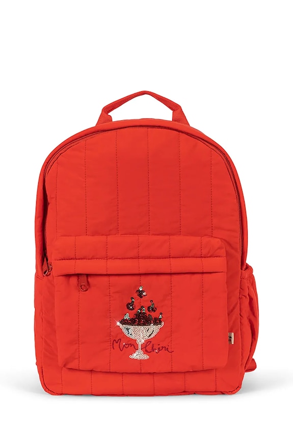 Detský ruksak Konges Sløjd JUNO SEQUIN BACKPACK nášivka červená KS104886.PPY2