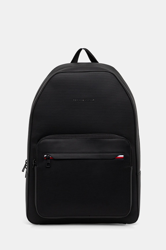 Ruksak Tommy Hilfiger imitácia kože čierna AM0AM13979