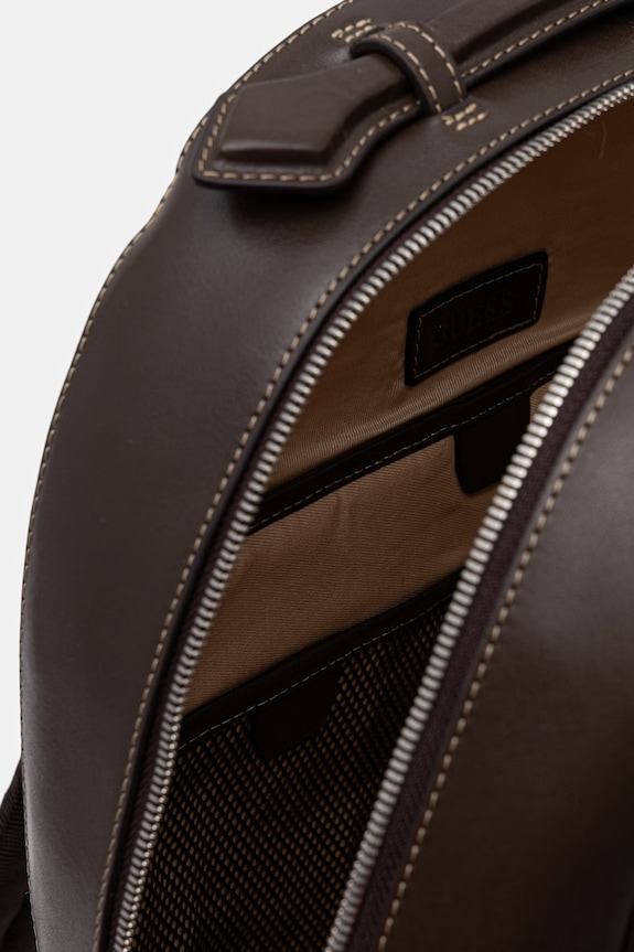Kožený ruksak Guess FIRENZE HMFITC.P5105 hnedá