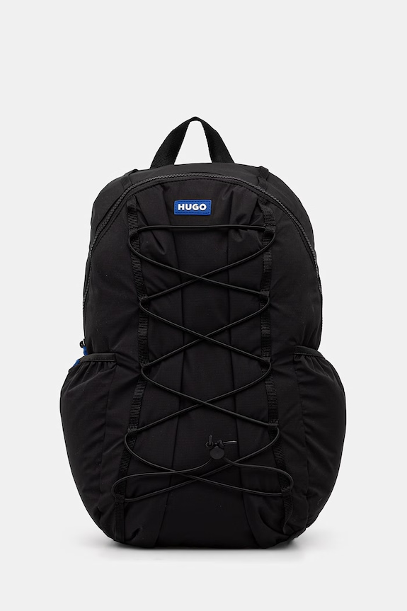 Σακίδιο πλάτης Hugo Blue Vytal R_RopeBackpack υφασμάτινο μαύρο 50558413