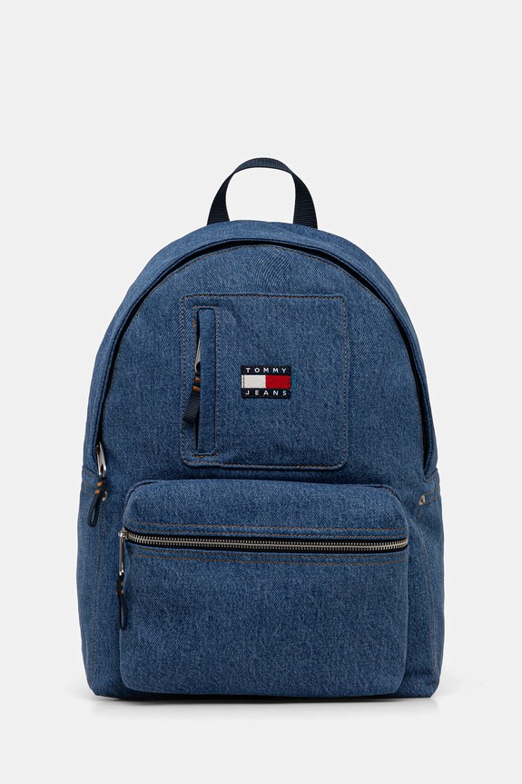 Džínový batoh Tommy Jeans hladký modrá AM0AM14052