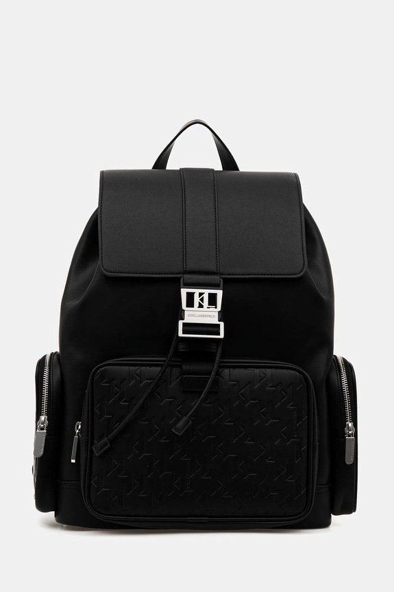 Karl Lagerfeld hátizsák K/TRAVELLER szintetikus bőr fekete B1M30217