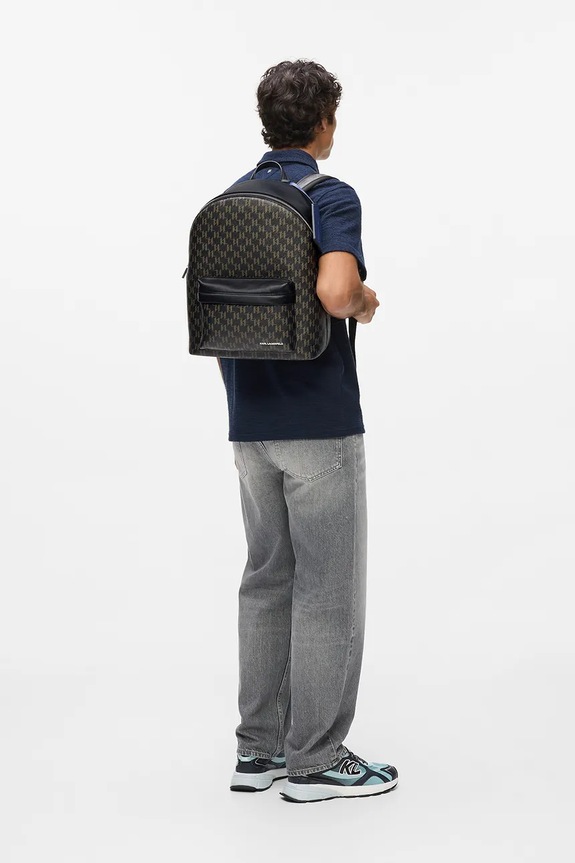 Karl Lagerfeld plecak K/MONOGRAM B1M30221 brązowy SS26