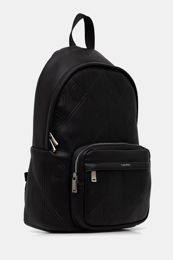 Calvin Klein plecak miejski męski z imitacji skóry LV04D3398G czarny SS26
