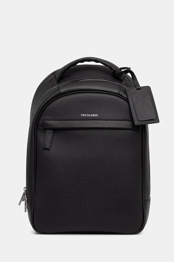 Δερμάτινο σακίδιο Trussardi λείο δέρμα μαύρο Z698E006311N