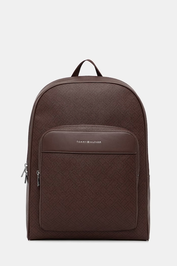 Tommy Hilfiger rucsac de oraș pentru bărbați, din imitație de piele maro AM0AM14137