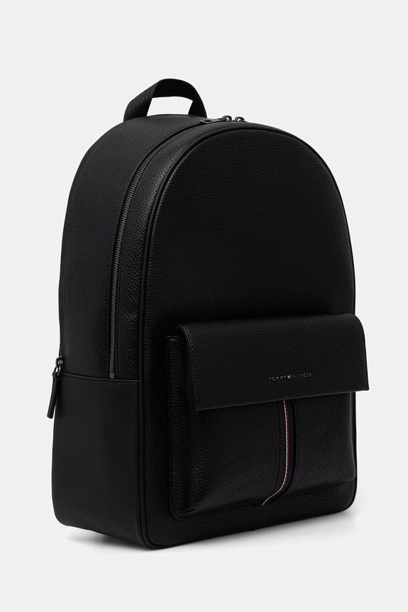 Tommy Hilfiger plecak męski z imitacji skóry AM0AM14165 czarny SS26