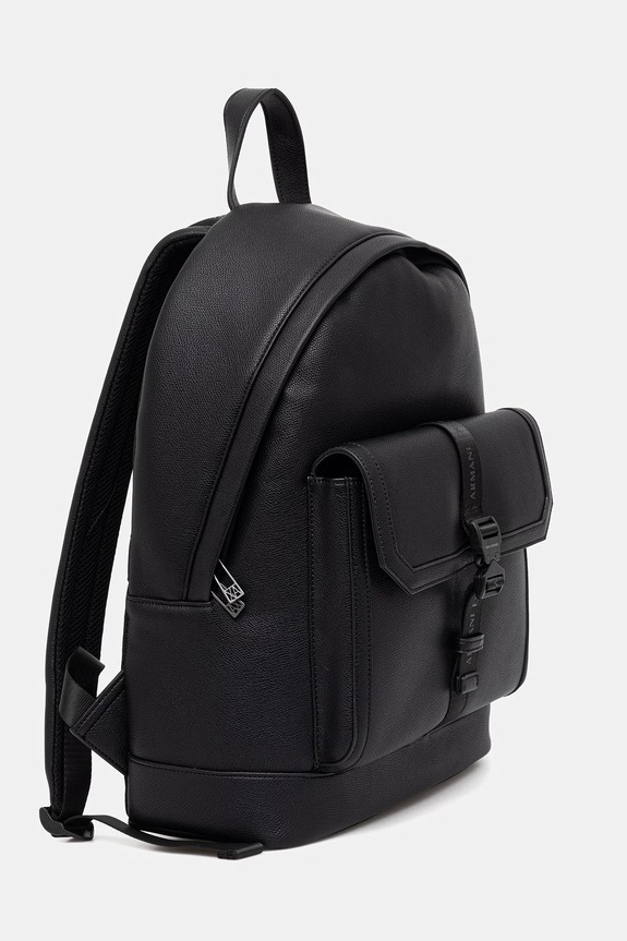 Armani Exchange plecak męski z imitacji skóry XM002565.AF22537 czarny SS26
