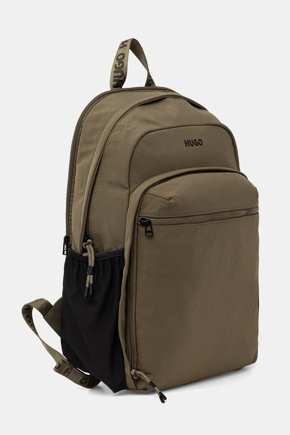 HUGO nahrbtnik za prenosnik moški AYDEN_Backpack 50563572 zelena SS26