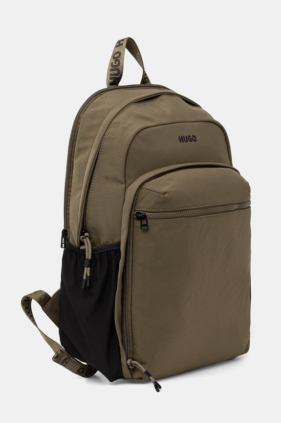 HUGO nahrbtnik za prenosnik moški AYDEN_Backpack 50563572 zelena SS26