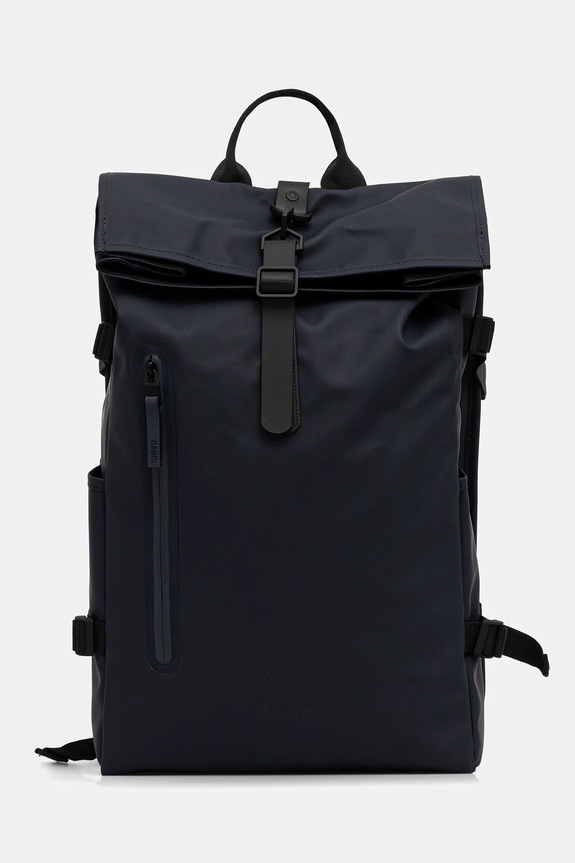 Ruksak Rains 14590 Rolltop Rucksack Large W3 jednofarebný tmavomodrá 14590.47