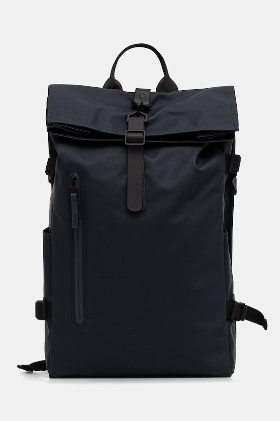 Ruksak Rains 14590 Rolltop Rucksack Large W3 jednofarebný tmavomodrá 14590.47