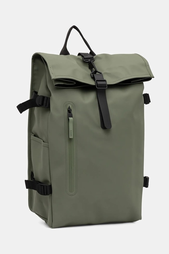 Ruksak Rains 14590 Rolltop Rucksack Large W3 14590.145 zelená SS26