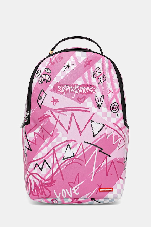 Sprayground ghiozdan pentru femei, cu imitație de piele întoarsă roz 910B8672NSZ