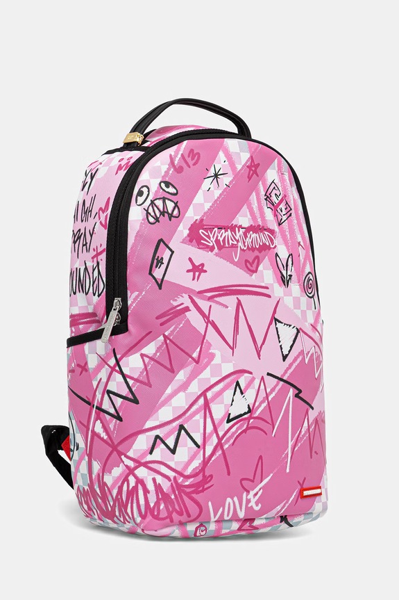 Sprayground ghiozdan pentru femei, cu imitație de piele întoarsă 910B8672NSZ roz SS26