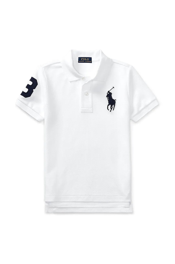Παιδικά βαμβακερά μπλουζάκια πόλο Polo Ralph Lauren 322670257006 λευκό SS26