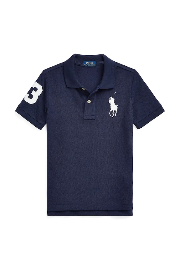 Παιδικά βαμβακερά μπλουζάκια πόλο Polo Ralph Lauren 322670257014 σκούρο μπλε SS26