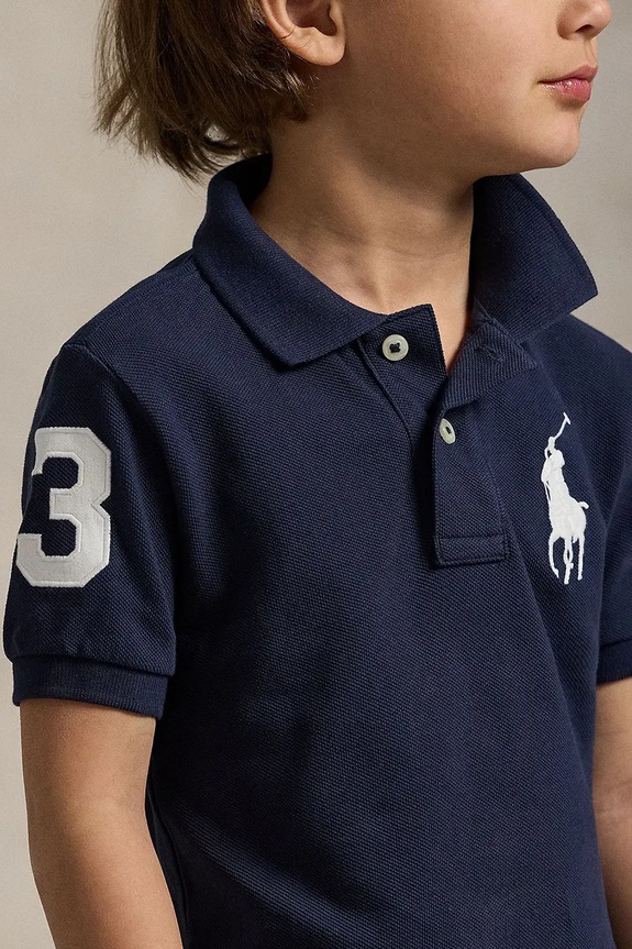 Παιδικά βαμβακερά μπλουζάκια πόλο Polo Ralph Lauren 322670257014 σκούρο μπλε