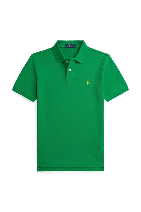 Polo Ralph Lauren tricouri polo din bumbac pentru copii fixat verde 323703632503