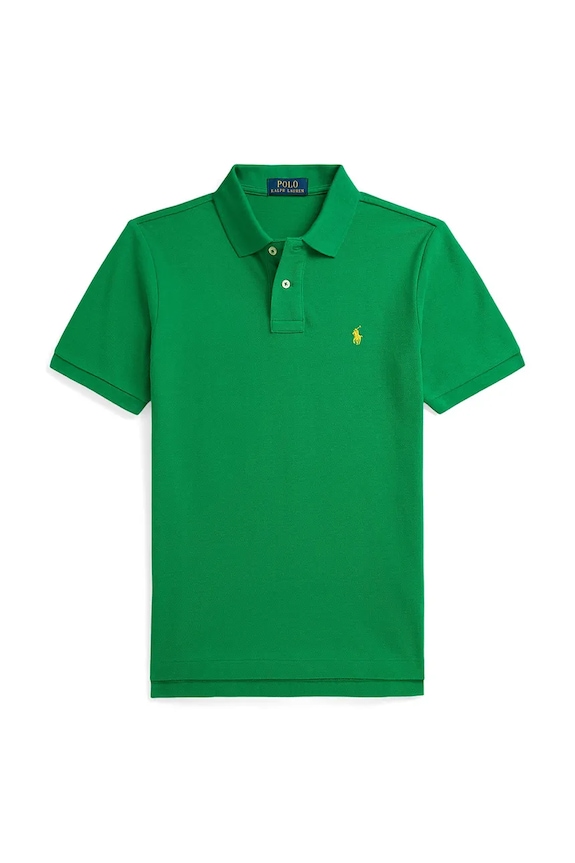 Polo Ralph Lauren tricouri polo din bumbac pentru copii fixat verde 323703632503