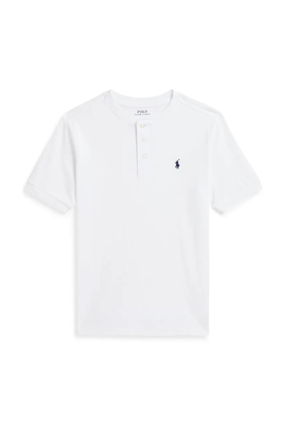 Παιδικά βαμβακερά μπλουζάκια πόλο Polo Ralph Lauren βαμβάκι λευκό 323925323005