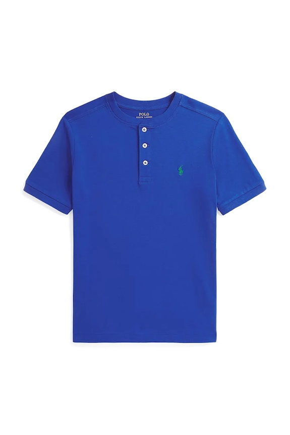 Дитяча бавовняна футболка Polo Ralph Lauren бавовна темно-синій 323925323503
